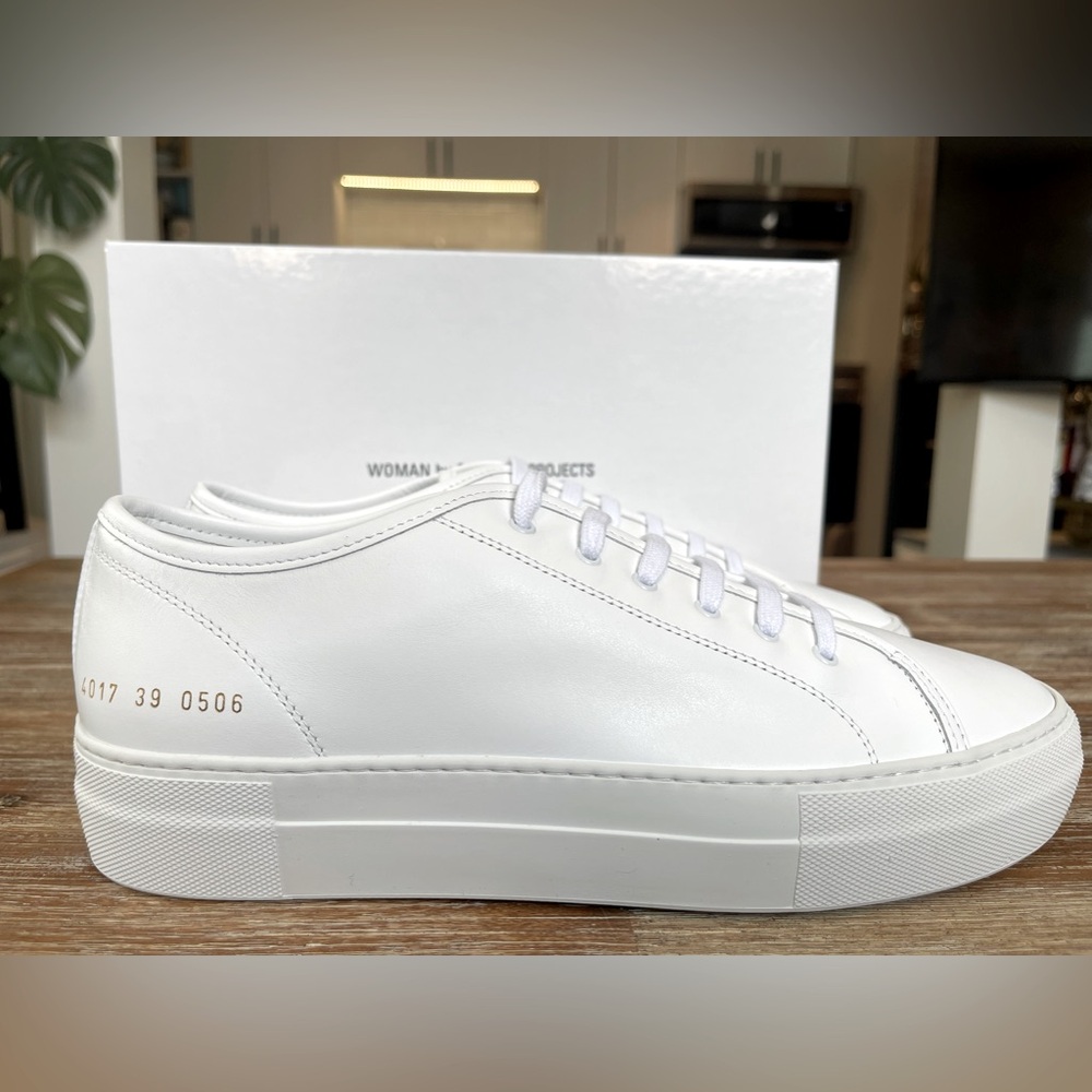Common Projects Women’s Tournament Low Sneaker, White, 39